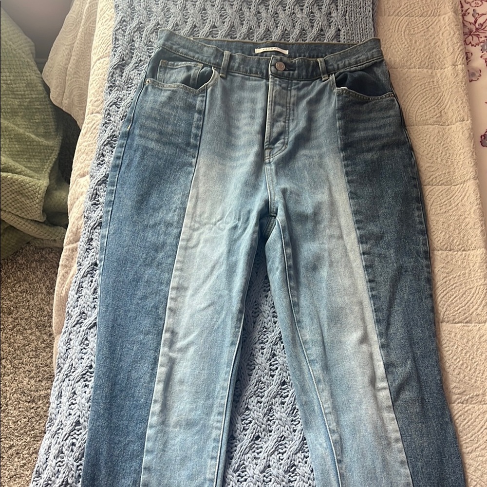 PacSun Blue Straight Leg Jeans Two Tone